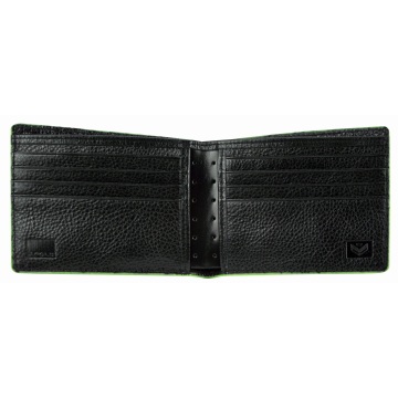 J.FOLD Thunderbird Leather Wallet - Black/Green
